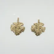 14kt Gold Grape Leaves Cabernet leaf stud earrings