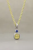 AEGEA™ Yellow Diamond and Blue Sapphire Pendant