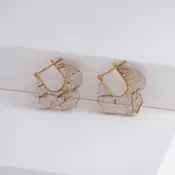 Crest rutilated quartz Lily earrings