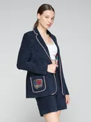 Vilagallo Navy French Terrycloth Blazer — DARRYL'S