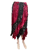 Rayon Skirt Red Black — Mellow Mood Imports