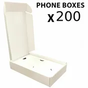 200 pcs Specialty Cell Phone Empty Boxes White Generic for Retail or Resale