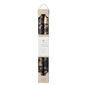 12" Decorative Taper Candles Set of 2 | Graphite w/Gold