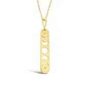 Phases of the Moon Bar Necklace