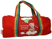 1983 Care Bears Canvas Duffel Bag ,Heavy Damage