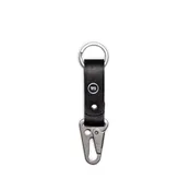 Double Loop Keychain // Black & Silver