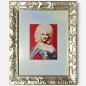#331 Authentic Dolly Parton Autographed Framed Photograph 21.25 X 17.25
