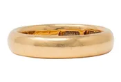 1913 18 Karat Yellow Gold Antique Wedding Band Ring