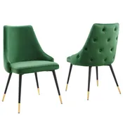 Adorn Dining Side Chair Performance Velvet Set of 2 by Modway