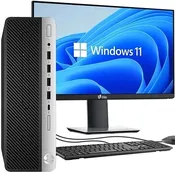 HP EliteDesk 800 G3 6th & 7th Gen. SFF Desktop Computer Windows 11 Pro (Renewed)