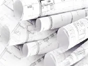 30 x 42 Black and White Blueprints