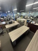 Sit stand Grey work surfaces — office solutions made easy