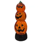 10" Pumpkin Stack LED Water Lantern