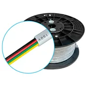 Steren 1000ft 26AWG 4C Telephone Modular Cable cULus Flat Stranded Spool Silver