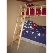 Log Twin Over Full Bunk Bed