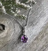 Amethyst & White Sapphire Necklace — ROGERS & CO. fine jewelry and design: Missoula, MT: Jewelry Store, Engagement Rings, Chalet Jewelers