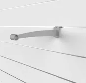 12″ Slatwall Hanging Rail Bracket, Silver Frost Finish