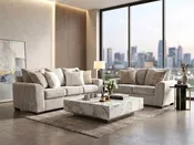 125 Ritz Gray Sofa & Loveseat Set – 2PC