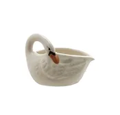 6 oz. Hand-Painted Stoneware Swan Shaped Creamer