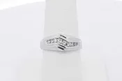 0.12cttw Diamond Ring In 14k White Gold 3.1 Grams Size 7 Eb1025lorsa
