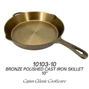 BRONZE HIGHLY POLISHED SKILLET 10″