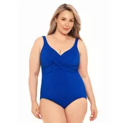 Krinkle Chlorine-Resistant Swimsuit - Twist Front - Royal Blue