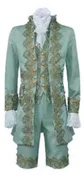 18th Cen Gentleman, 5pc Ensemble Turquoise S