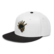 Black & Gold Skull Snapback