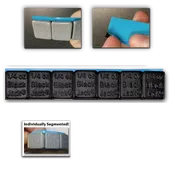 1/4oz Black Stick-on Weights on Blue Easy-Peel Tape