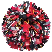 2-Color Mix Plastic w/Glitter Show Pom<br />(Minimum order of 6 Poms)