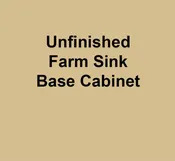 Unfinished Farm Sink Base Cabinet