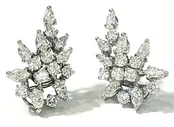 14K WG 2CT DIA EARRINGS 16RD 16MQ DIA