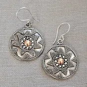 14kt Inlay .925 Sterling Silver Earrings from Bali