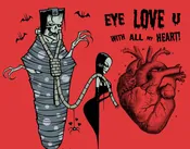 EYE LOVE U WITH ALL MY HEART - GREETING CARD