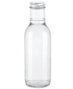 12 oz Clear Glass Long Neck Sauce Bottle 38-400 Neck Finish