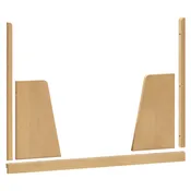 Babyletto Bondi Boucle 4-in-1 Convertible Crib w/ Toddler Bed Kit in Honey with Ivory Boucle