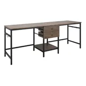 2-drawer Writing Desk Dark Rustic Mango