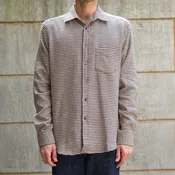 Abstract Shirt Pied De Poule in Navy