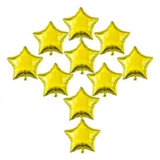 10 Pack Star Shape Foil Balloons, 18" Mylar Aluminum Foil Balloons 45cm