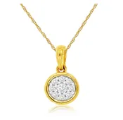 Diamond Bezel Set Pendant