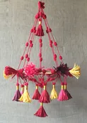 Folk Paper Tassel Chandelier