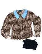 2 Fly Co. Womens Desert Bloom Leopard Top