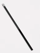 1/2" x 24" Stainless Steel Band - Black | Color-Coded Iron Recertification Strap