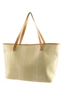 Beige Snake Beach Bag Tote