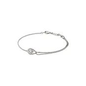 14k White Gold Pandora Infinite Lab-grown Diamond Double Chain Bracelet 0.50 carat tw - HOUSEWARE THRIFT STORE