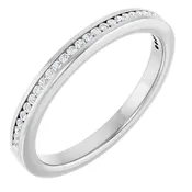 14K White Lab-Grown Diamond Anniversary Band