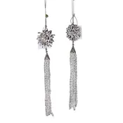10 in Jewel Drop Ornament - Platinum