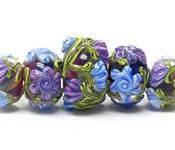 10108311 - Five Graduated Grace's Garden Rondelle Beads