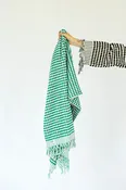 Emerald Pom Pom Cloud Towel