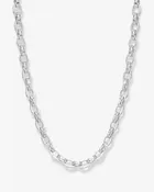 Ashley Chain Link Necklace 9mm - Silver|White Diamondettes